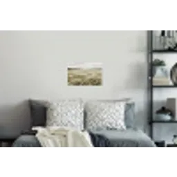 Illustratie - Landschap - Wit Muursticker klein -slaapkamer