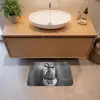 Geit - Telefoon - Toilet - Zwart - Wit Badmat klein -sfeer1