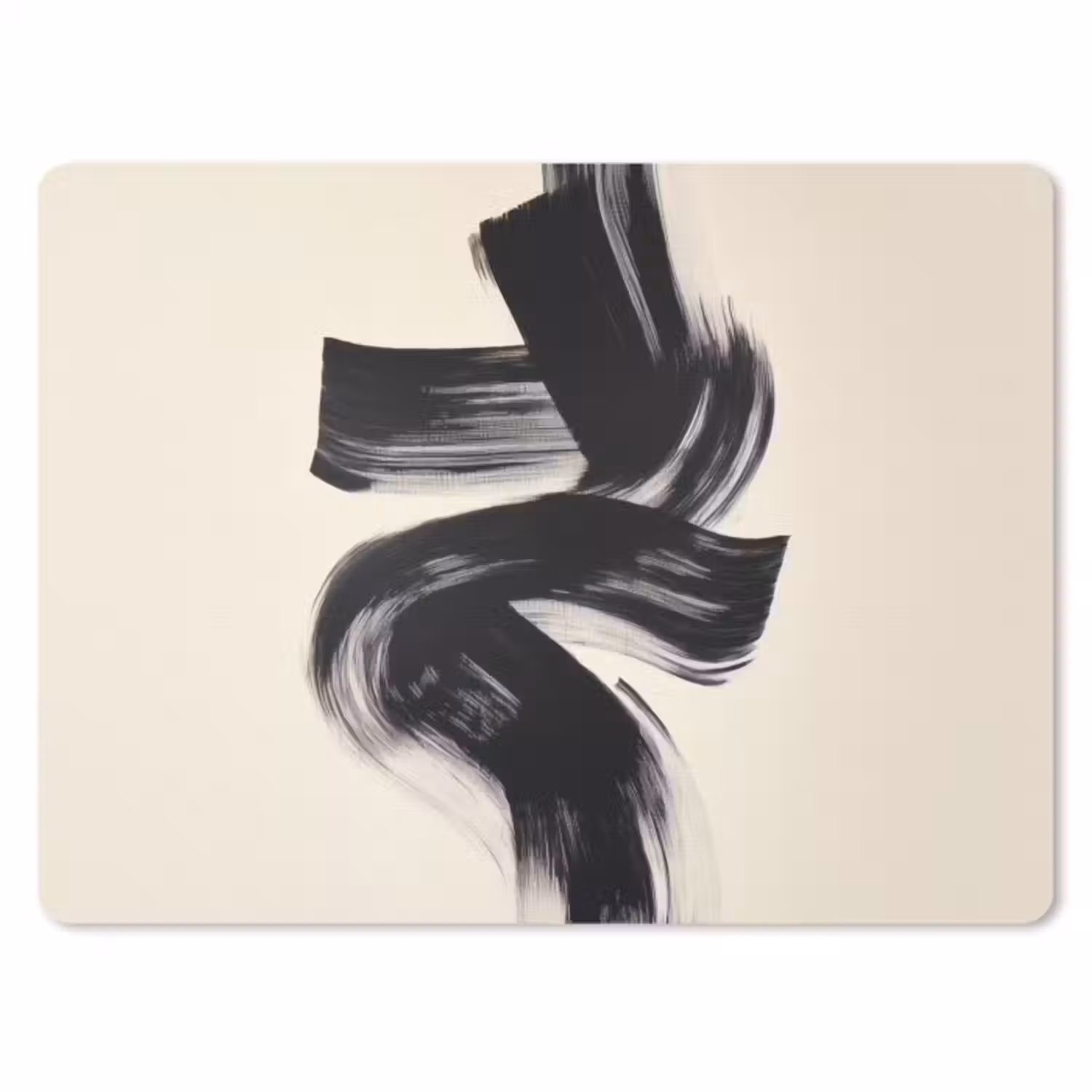 Muismat - Strepen - Zwart - Abstract
