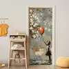 Boom - Graffiti - Banksy Style - Balloon Girl deurposter klein -sfeer4