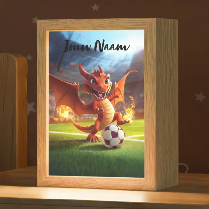Draak - Voetbal - Vuur - Stadion Light Box met kabel (Kinderlampje) klein -zzz_3d_website
