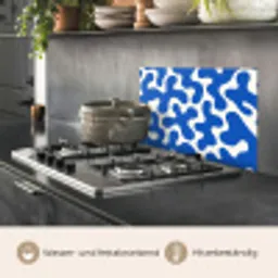 Vormen - Abstract - Blauw - Golven keuken achterwand spatscherm klein -usp_DE