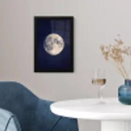 Ruimte - Maan - Kosmos fotolijst zwart zonder passe partout klein -sfeer4