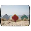 Strand - Huisjes - Kleurrijk - Duinen laptophoes neopreen klein -zkaufland3dotto