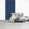 Mozaïek - Tegels- Glanzend - Blauw fotobehang vinyl groot 64 -slaapkamer