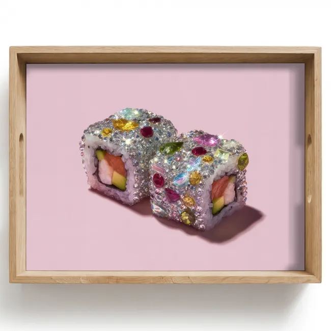 Dienblad - Sushi - Rolletjes - Steentjes - Kleurrijk