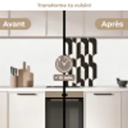 Bogen - Tegels - Marmer - Zwart - Wit keuken achterwand 2 middel 865 -voor-na2_FR
