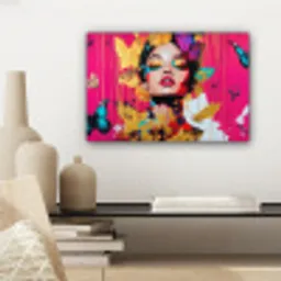 Vrouw - Abstract - Kleurrijk canvas 2cm klein -sfeer6