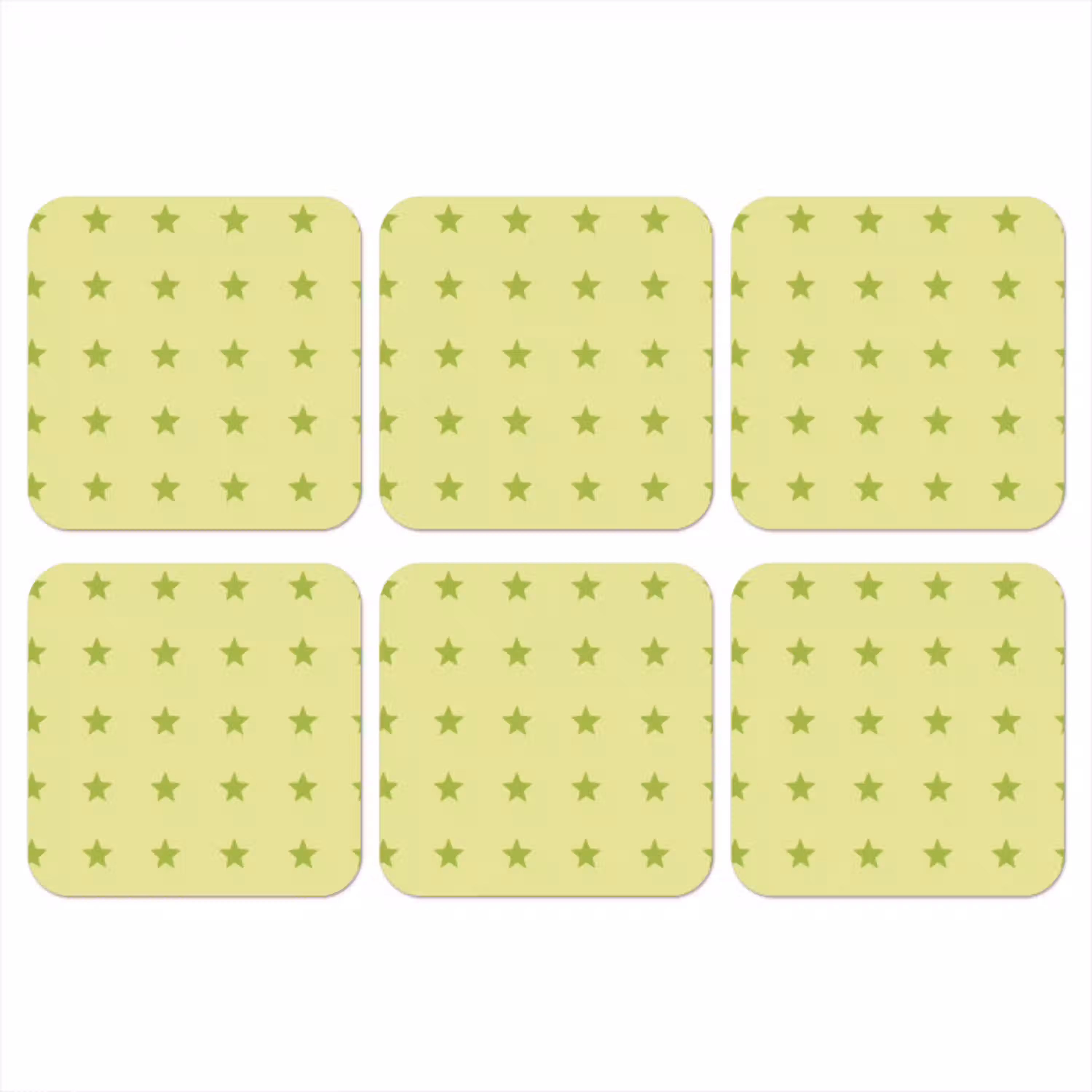 Sterren - Patroon - Groen onderzetter kurk middel 366 -3d