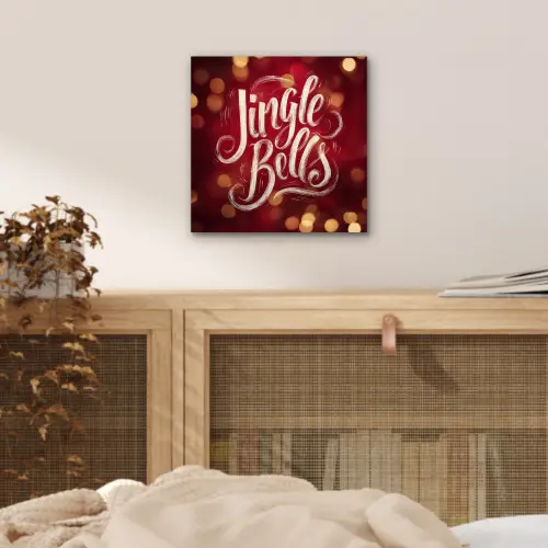 Jingle - Bells - Kerst - Rood aluminium wit klein -sfeer3