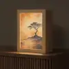 Boom - Landschap - Oranje Light Box met kabel (Tafellamp) klein -z3d_website