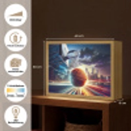 Basketbal - Sport  - Basket - Stad Light Box met batterij (Wandlamp kind) middel -USP_websiteoverzichtDE