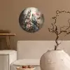 Papegaaien - Vogels - Natuur - Bloemen Wandcirkel behangsticker klein -sfeer1