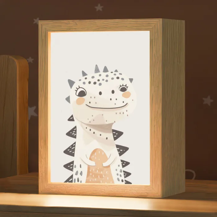 Dinosaurus - Pastel kleuren Light Box met kabel klein -zzz_3d_website