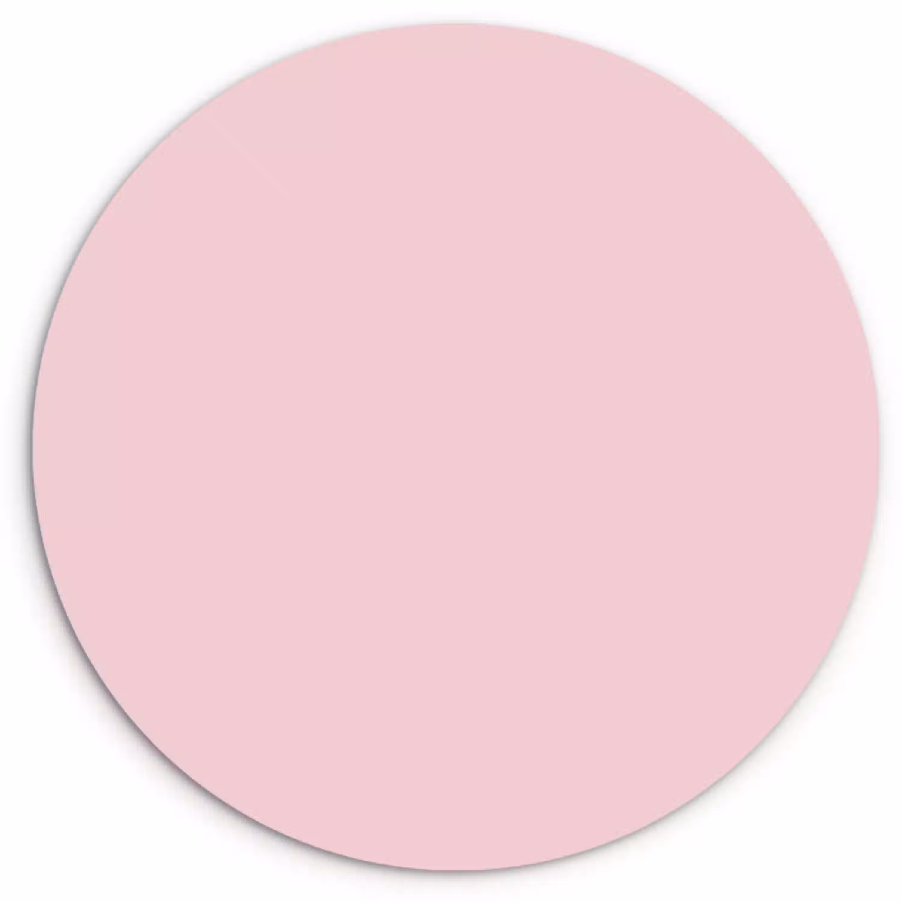 Blush - Pink - Roze Wandcirkel kunststof plaat 5mm dik klein 188 -3d