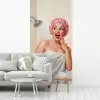 Vrouw - Douche - Roze fotobehang vinyl groot -woonkamer