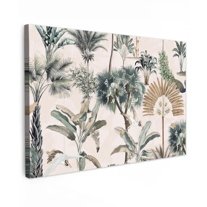Bladeren - Monstera - Jungle - Tropical Tuinposter op houten frame 2 cm dik klein -3d