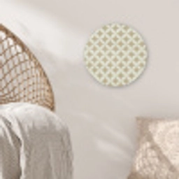 Symmetrisch - Motief - Beige Akoestische PET Vilt - Rond klein 838 -sfeer4