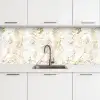Goudspatten - Wit - Marmer keuken achterwand 2 middel 871 -3d