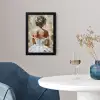 Vrouw - Verf - Abstract - Beige - Modern fotolijst zwart zonder passe partout klein -sfeer4