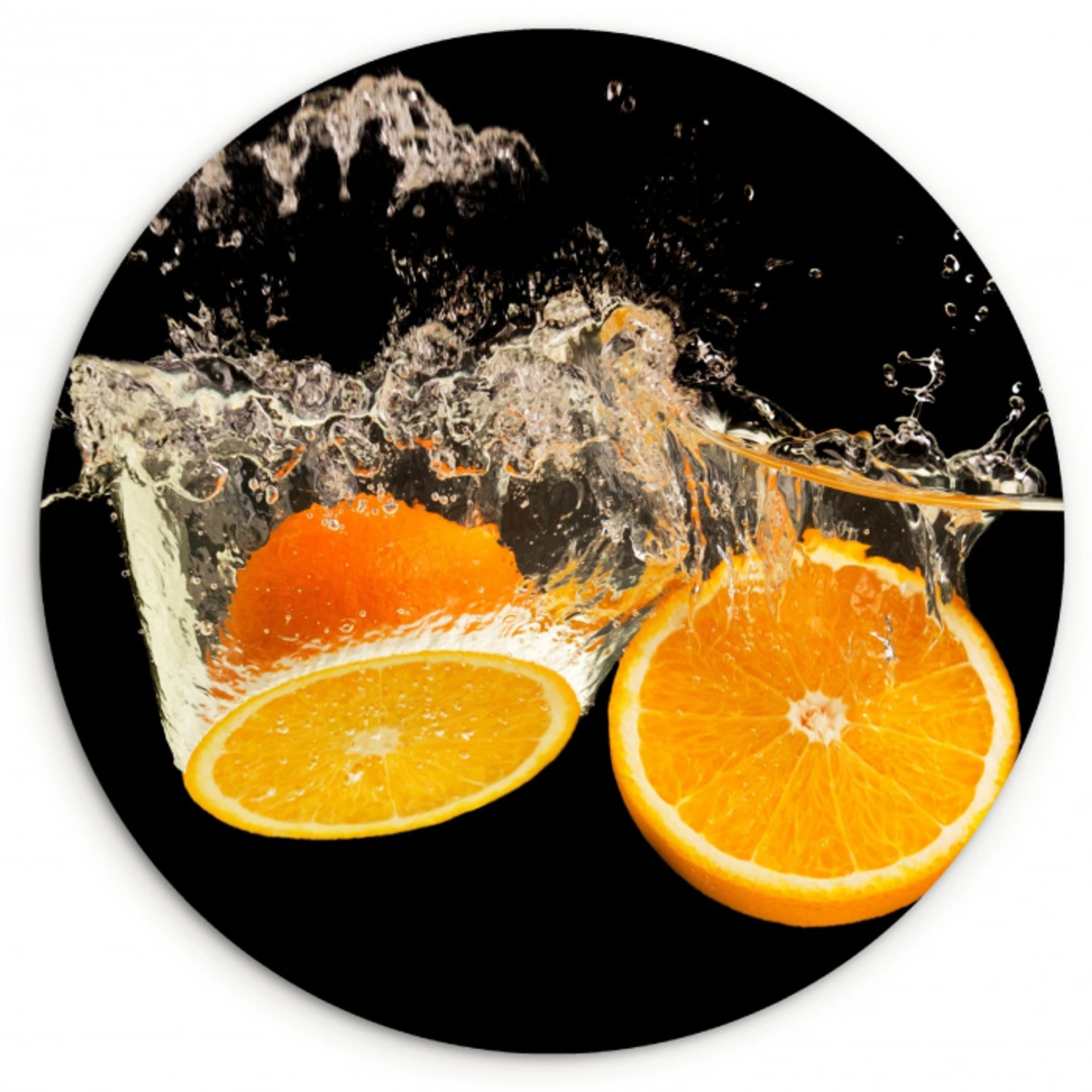 Citrus Splash KitchenYeah - Keuken - Wandcirkel Forex klein -3d