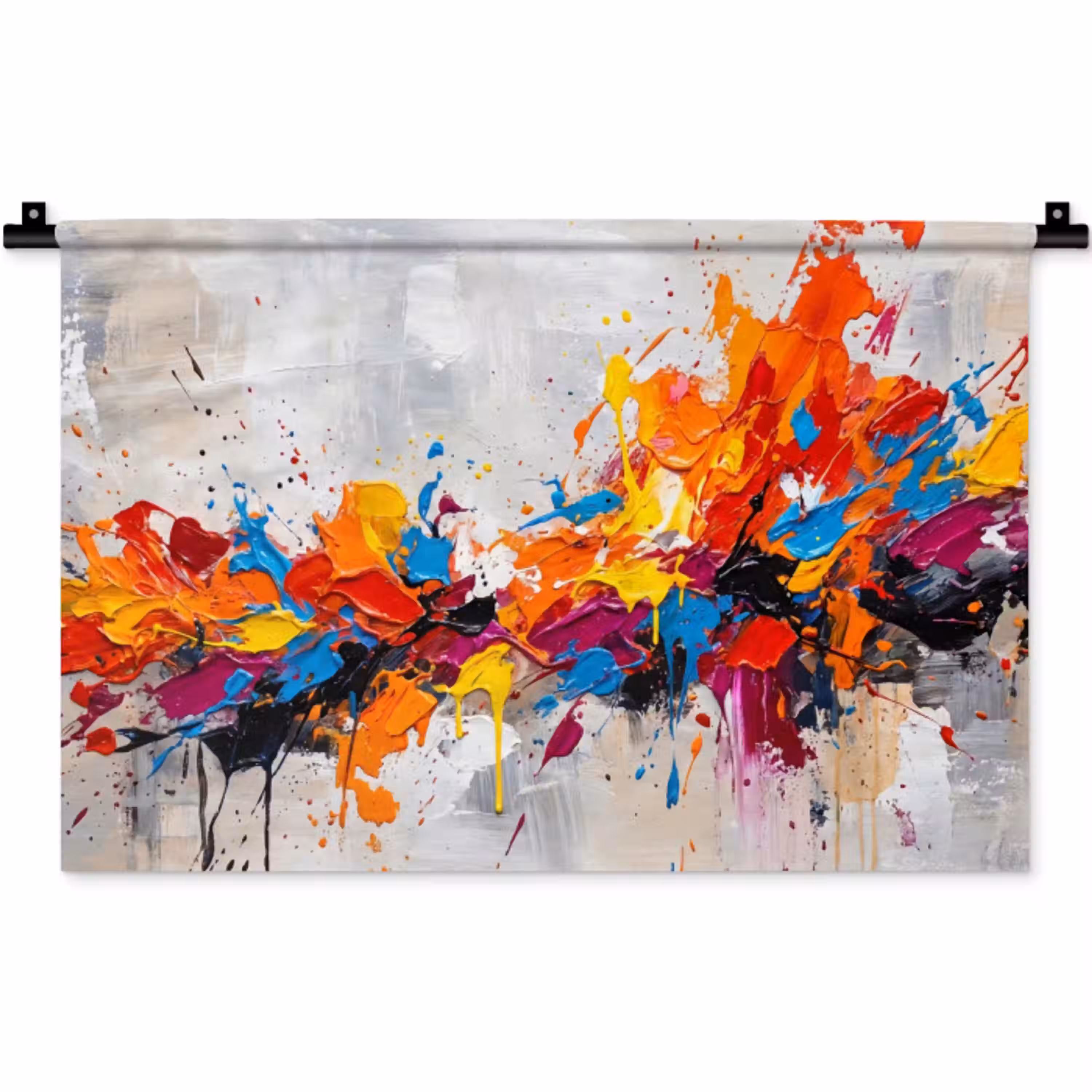Abstract - Schilderij - Kleurrijk - Dynamisch Wandkleed katoen klein -zz3d
