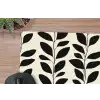 Botanisch - Dessin - Zwart - Beige muismat rubber klein 262 -closeup