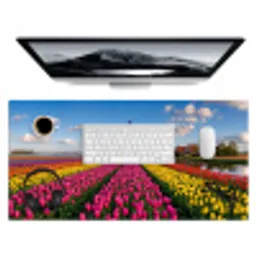 Tulpen - Holland - Molen - Kleurrijk Muismat XXL klein -3d