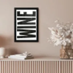 Vintage - Japandi - Wine - Decoratie fotolijst zwart zonder passe partout klein -sfeer5