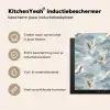 Wolken - Kraanvogels - Blauw Inductie beschermer vinyl 3mm middel 274 -sfeer2
