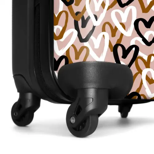 Driedubbele hartenlaag NBS - Handbagage koffer - Kinderen Unisex middel -wiel