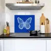 Vlinder - Wit - Getekend - Stippen Inductie beschemer met haakjes middel -sfeer2