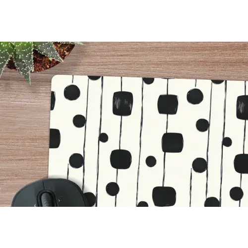 Grafisch - Modern - Zwart muismat rubber klein 262 -closeup