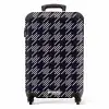 Donker pied-de-poule patroon met diagonale streepvulling NBS - Handbagage koffer - Kinderen Unisex middel -productfoto_recht