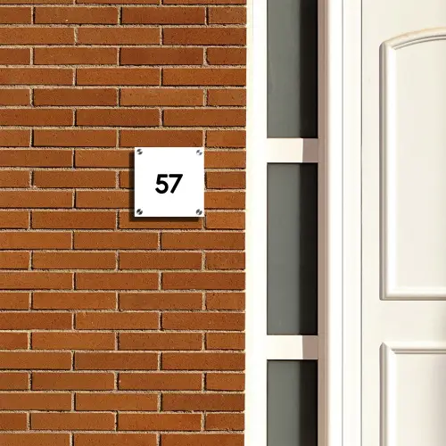 Wit vlak - Traditioneel Naambord Vierkant klein -sfeer3-XS