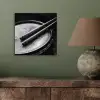 Trommel - Close-up - Drumstokken - Zwart aluminium wit klein -sfeer2