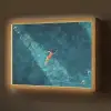 Vrouw - Water - Bikini - Oranje Light Box met batterij (Wandlamp) middel -z3d_website