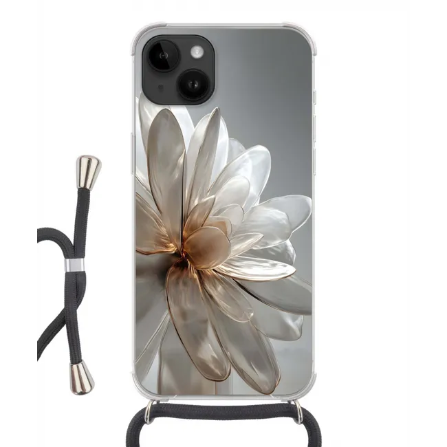 Handyhülle mit Band - Blume - Weiß - Neutral