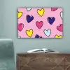 Hartjes - Valentijn - Patroon - Kleurrijk canvas 2cm klein -sfeer4