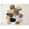 Ovaal - Kleurvlakken - Penseelstreken tuinposter los doek klein -3d