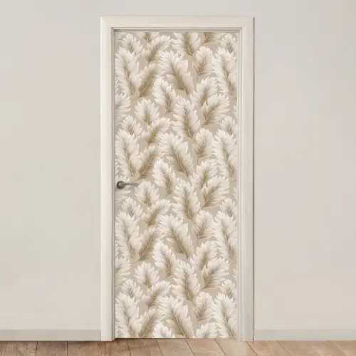 Botanisch - Patroon - Beige deurposter klein 289 -3d_beige