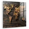 Wereldkaart -  Hout - Mozaïek plexiglas 5mm klein -zzzproduct_nieuw