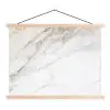 Marmer - Steen - Wit - Goud - Marmerlook - Steen - Luxe textielposter latten blank klein -3d