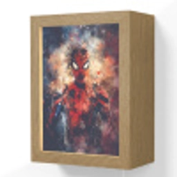 Superheld - Jongens - Rook - Kleuren Light Box met kabel (Wandlamp) klein -3d