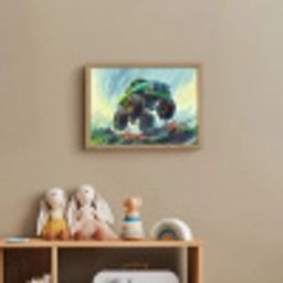 Monstertruck - Auto - Jongens - Groen Light Box met batterij (Wandlamp kind) middel -sfeer2_kind