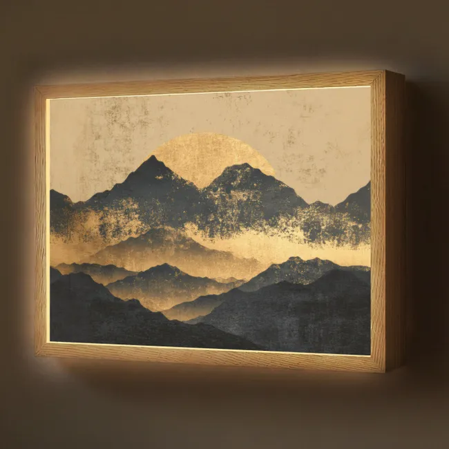 Lightbox - Golden Mountains by Moonlight