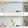 Japandi - Bamboe - Beige keuken achterwand spatscherm klein -voor_na_NL