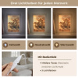 Leeuwen - Zonsondergang - Afrika - Savanne - Dieren Light Box met kabel (Tafellamp) klein -USP_lichtkleurDE