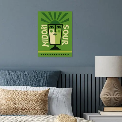 Grafisch - Art - Cocktail - Groen poster papier klein -sfeer2