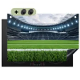 Voetbal - Stadion - Sport - Groen Inductie beschemer met haakjes klein -3d